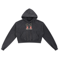 Snow Washed Cropped Hoodie