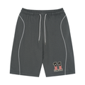 Unisex Piping Drawstring Shorts