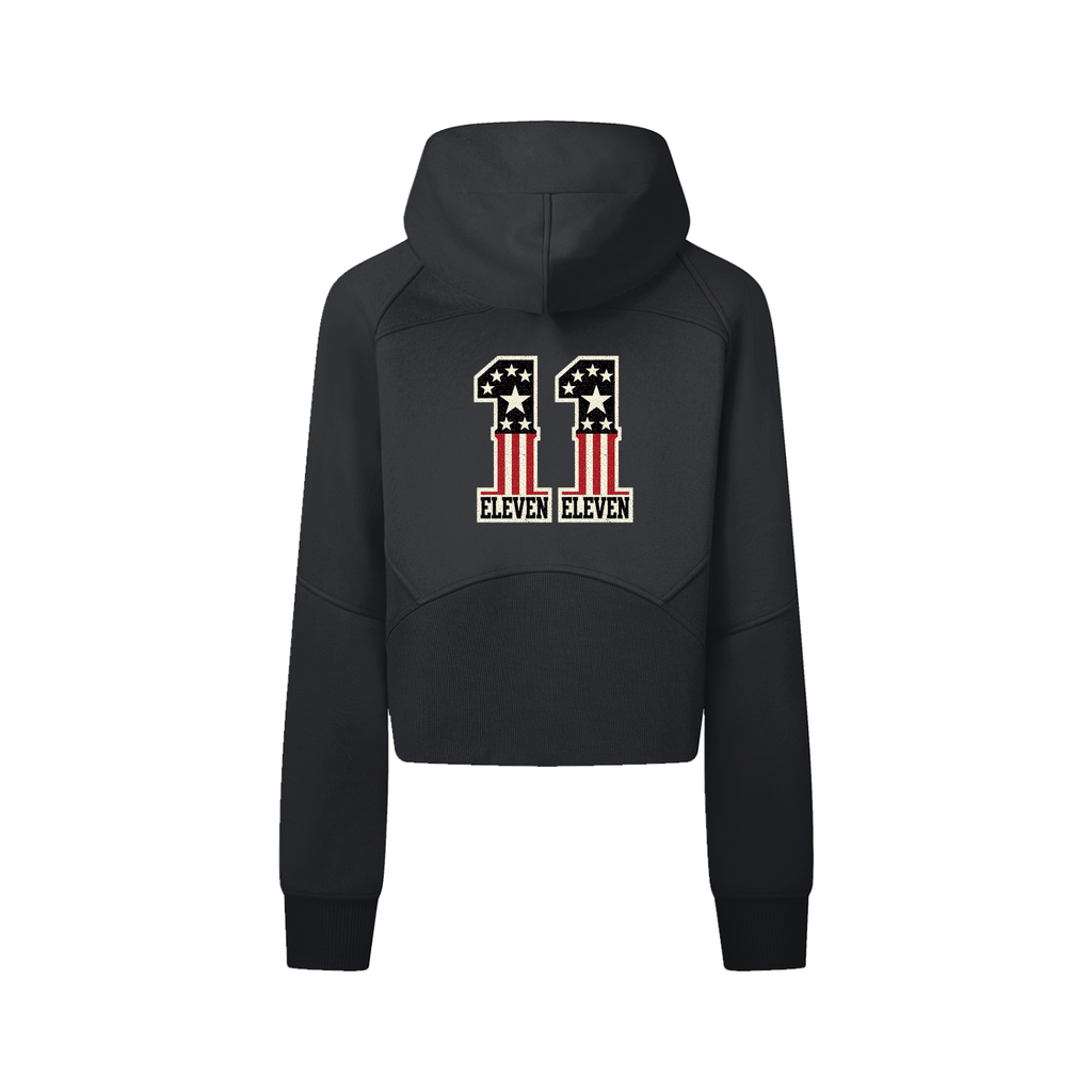 Cropped Zip-Through Hoodie